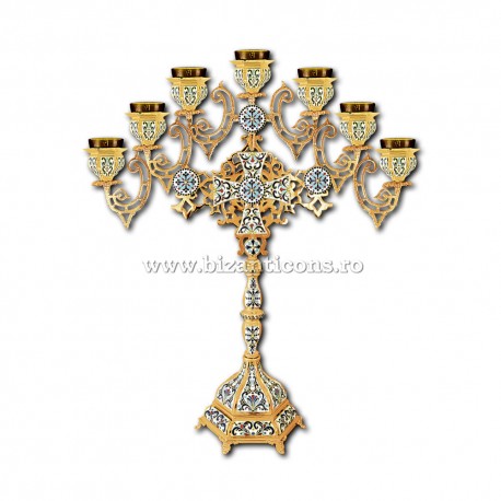 Candela masa 7 brate - electrica - aurita - email X47-379E Candela masa 7 brate - electrica - aurita - email X47-379E