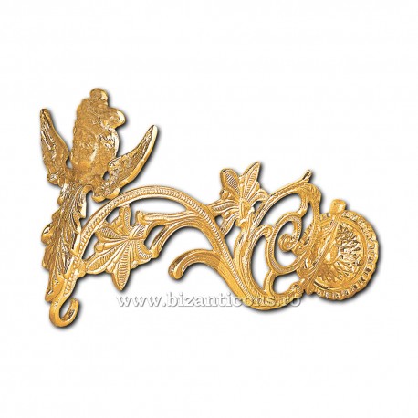 Suport candela - bronz aurit - 28 cm Suport candela - bronz aurit - 28 cm