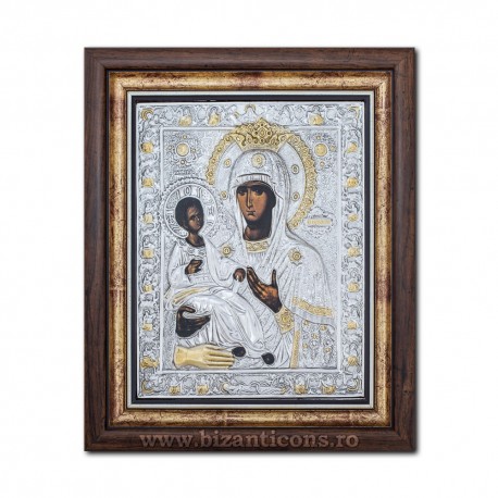 Το εικονίδιο με το ασημωμένο our lady of 3 Χέρι - Trihirussa 36x44cm K700-029 Το εικονίδιο με το ασημωμένο our lady of 3 Χέρι - Trihirussa 36x44cm K700-029