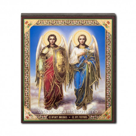 1852-713 Icoana ruseasca mdf 10x12 Sf Mihail si Gavriil 1852-713 Icoana ruseasca mdf 10x12 Sf Mihail si Gavriil