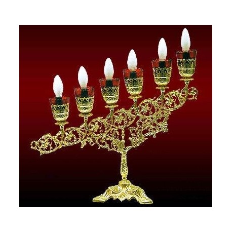 Candela, Bronz aurit, 6 pahare. Candela, Bronz aurit, 6 pahare.
