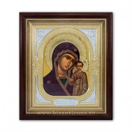 ICOANA rama aurita si argintata - tempera MD Kazan ICOANA rama aurita si argintata - tempera MD Kazan
