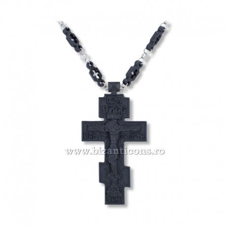 CRUCE STAVROFOR lemn negru - ruseasca CRUCE STAVROFOR lemn negru - ruseasca